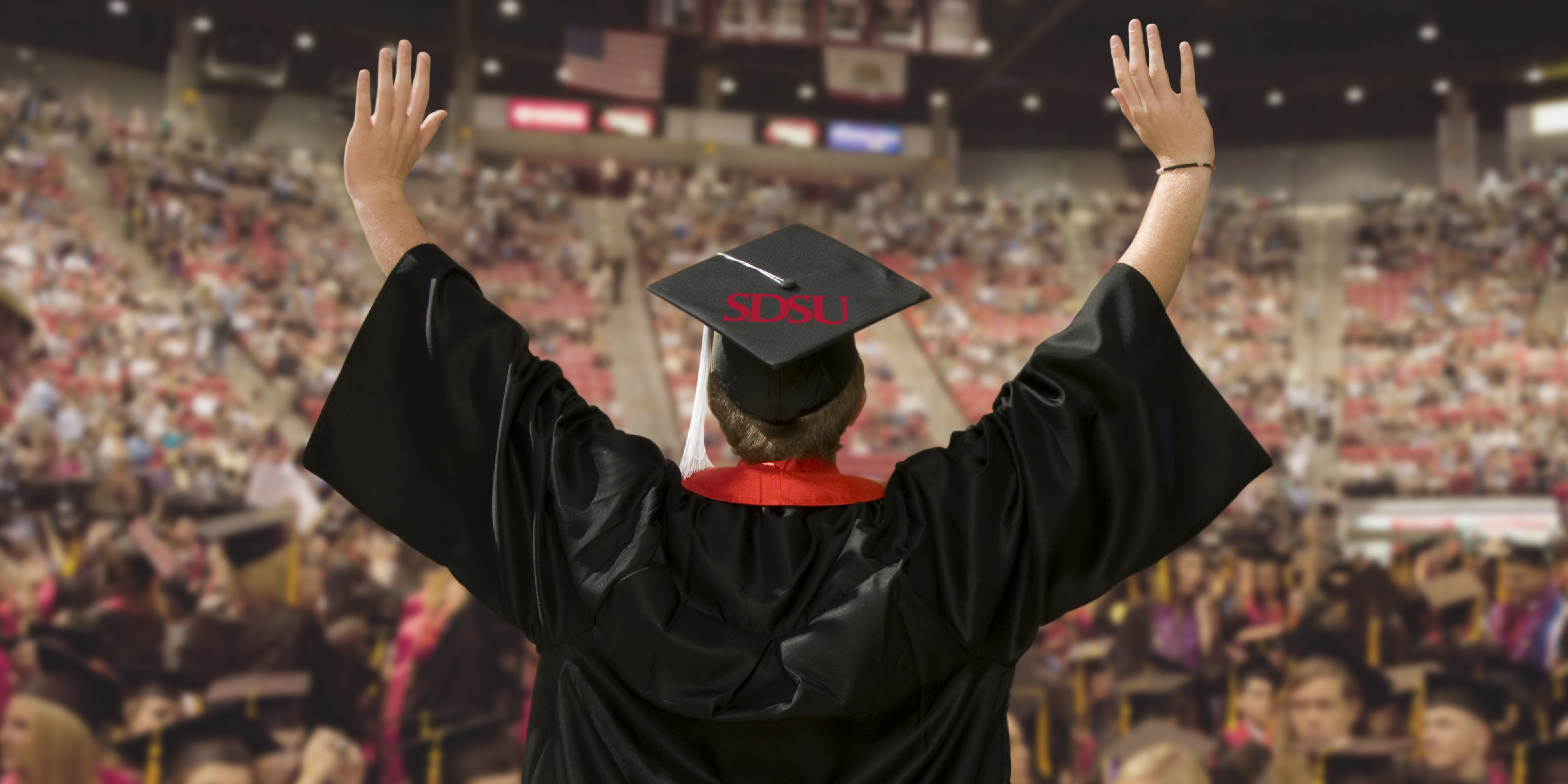 A graduate at commencement